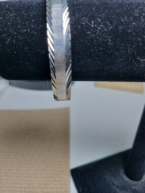 Monet Diamond Cut Silver  Tone Bangle Bracelet